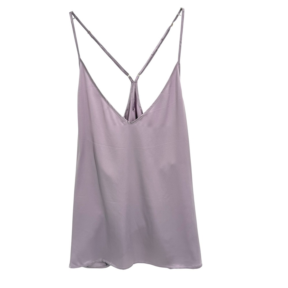 SlipintoSoft 100% Silk Nightgown Size 2X Mini Slip Dress V-Neck Purple Lavender